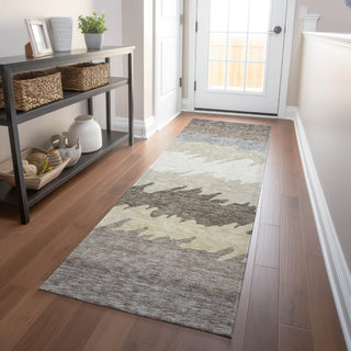 Piper Looms Mayfield Stripes AMF736 Taupe Machine Washable Area Rug Runner Lifestyle Image Feature