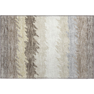 Piper Looms Mayfield Stripes AMF736 Taupe Machine Washable Area Rug Scatter Main Image
