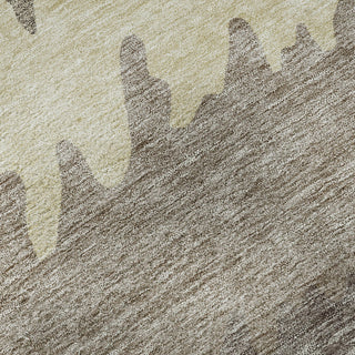 Piper Looms Mayfield Stripes AMF736 Taupe Machine Washable Area Rug Swatch Image