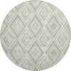 Piper Looms Mayfield Diamond AMF737 Aloe Machine Washable Area Rug Round Main Image