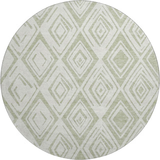 Piper Looms Mayfield Diamond AMF737 Aloe Machine Washable Area Rug Round Main Image