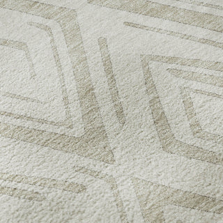 Piper Looms Mayfield Diamond AMF737 Beige Machine Washable Area Rug Swatch Image