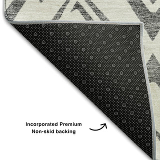 Piper Looms Mayfield Diamond AMF737 Gray Machine Washable Area Rug Backing Image