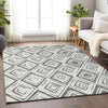 Piper Looms Mayfield Diamond AMF737 Gray Machine Washable Area Rug Lifestyle Image Feature