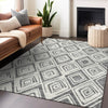 Piper Looms Mayfield Diamond AMF737 Gray Machine Washable Area Rug Lifestyle Image Feature
