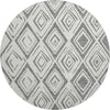 Piper Looms Mayfield Diamond AMF737 Gray Machine Washable Area Rug Round Main Image