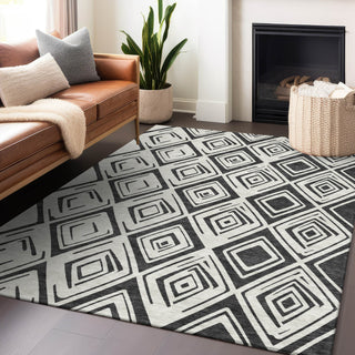 Piper Looms Mayfield Diamond AMF737 Ivory Machine Washable Area Rug Lifestyle Image Feature