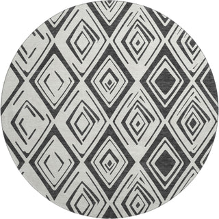 Piper Looms Mayfield Diamond AMF737 Ivory Machine Washable Area Rug Round Main Image