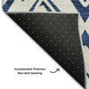 Piper Looms Mayfield Diamond AMF737 Navy Machine Washable Area Rug Backing Image