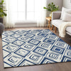 Piper Looms Mayfield Diamond AMF737 Navy Machine Washable Area Rug Lifestyle Image Feature