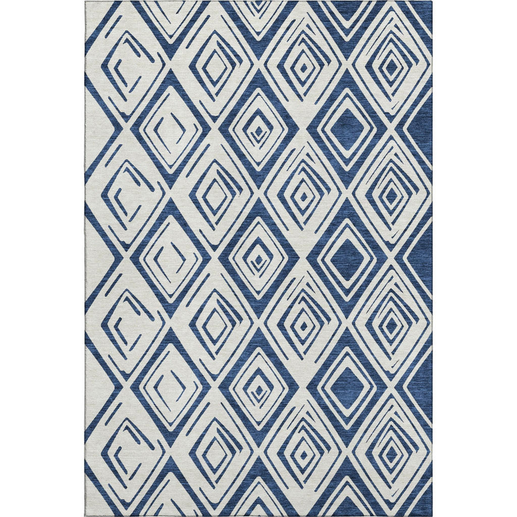 Piper Looms Mayfield Diamond AMF737 Navy Machine Washable Area Rug main image