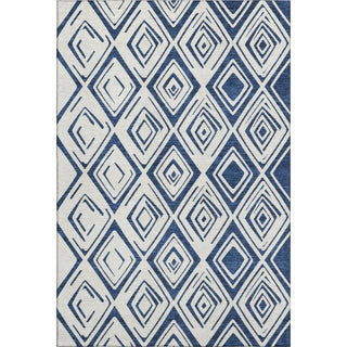 Piper Looms Mayfield Diamond AMF737 Navy Machine Washable Area Rug main image