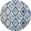 Piper Looms Mayfield Diamond AMF737 Navy Machine Washable Area Rug Round Main Image