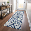 Piper Looms Mayfield Diamond AMF737 Navy Machine Washable Area Rug Runner Lifestyle Image Feature