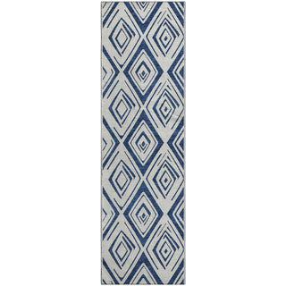 Piper Looms Mayfield Diamond AMF737 Navy Machine Washable Area Rug Runner Main Image