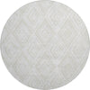 Piper Looms Mayfield Diamond AMF737 Pearl Machine Washable Area Rug Round Main Image