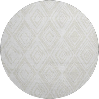 Piper Looms Mayfield Diamond AMF737 Pearl Machine Washable Area Rug Round Main Image