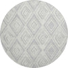 Piper Looms Mayfield Diamond AMF737 Pewter Machine Washable Area Rug Round Main Image