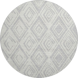 Piper Looms Mayfield Diamond AMF737 Pewter Machine Washable Area Rug Round Main Image