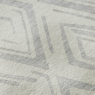 Piper Looms Mayfield Diamond AMF737 Pewter Machine Washable Area Rug Swatch Image