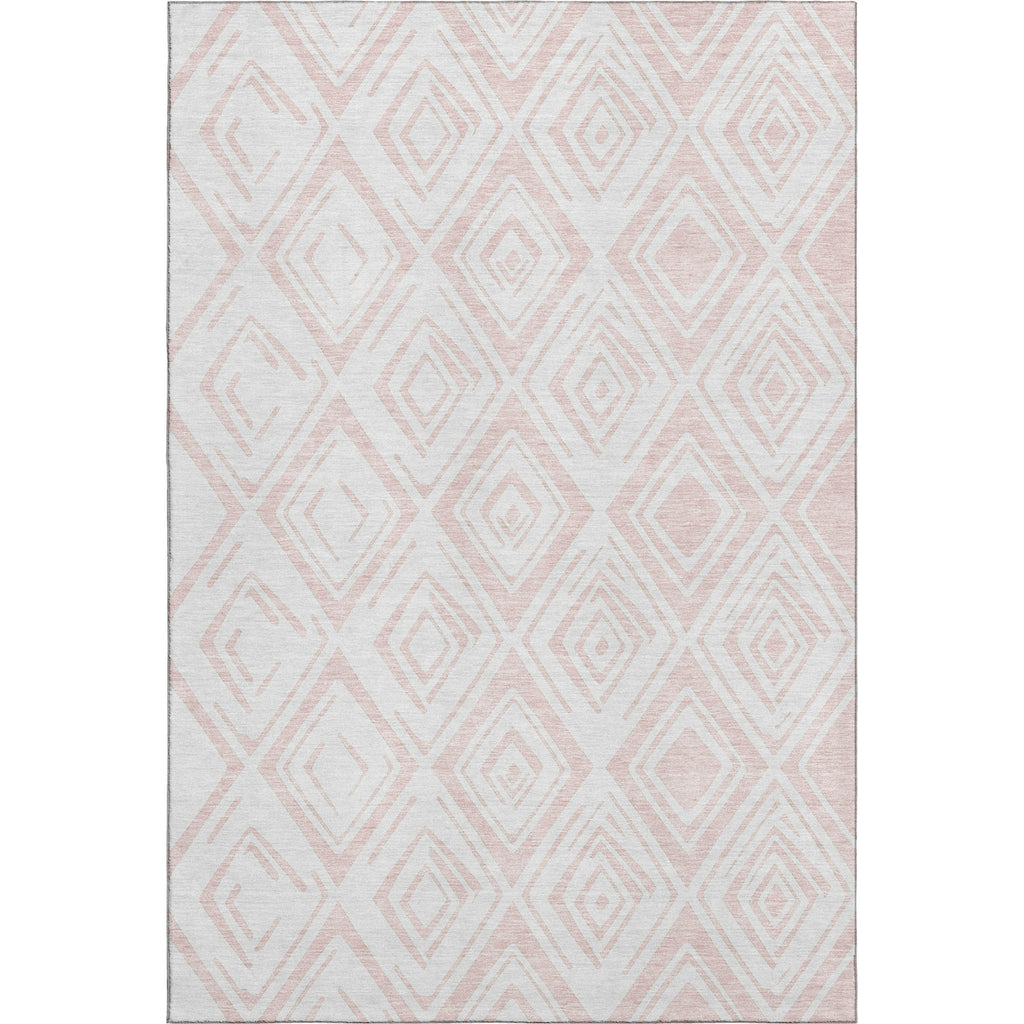 Piper Looms Mayfield Diamond AMF737 Pink Machine Washable Area Rug main image