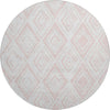 Piper Looms Mayfield Diamond AMF737 Pink Machine Washable Area Rug Round Main Image
