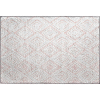 Piper Looms Mayfield Diamond AMF737 Pink Machine Washable Area Rug Scatter Main Image