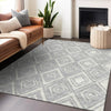 Piper Looms Mayfield Diamond AMF737 Silver Machine Washable Area Rug Lifestyle Image Feature