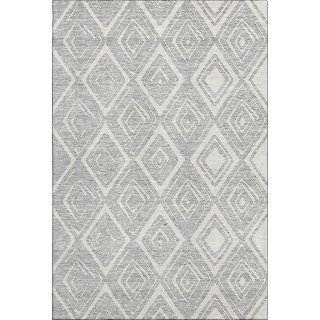 Piper Looms Mayfield Diamond AMF737 Silver Machine Washable Area Rug main image