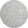 Piper Looms Mayfield Diamond AMF737 Silver Machine Washable Area Rug Round Main Image