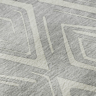 Piper Looms Mayfield Diamond AMF737 Silver Machine Washable Area Rug Swatch Image
