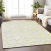 Piper Looms Mayfield Diamond AMF737 Yellow Machine Washable Area Rug Lifestyle Image Feature