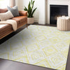 Piper Looms Mayfield Diamond AMF737 Yellow Machine Washable Area Rug Lifestyle Image Feature