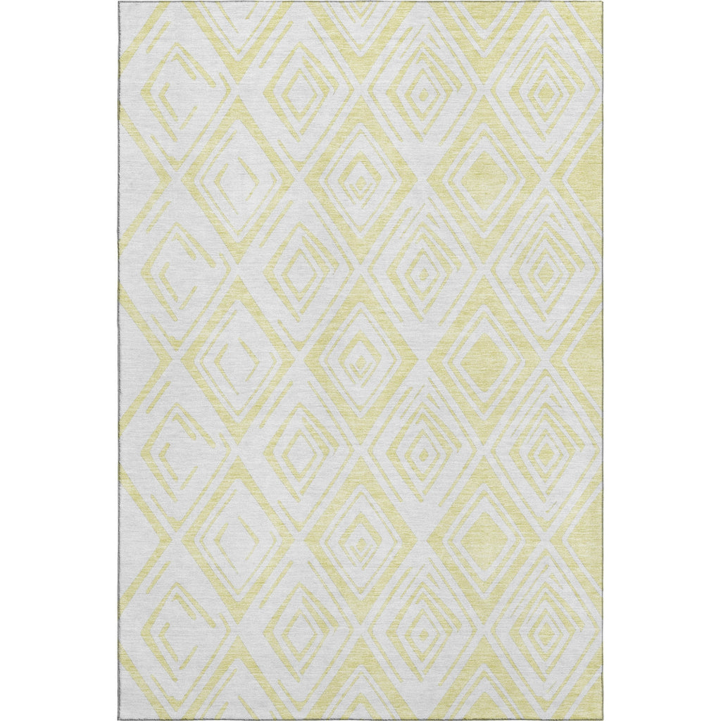 Piper Looms Mayfield Diamond AMF737 Yellow Machine Washable Area Rug main image