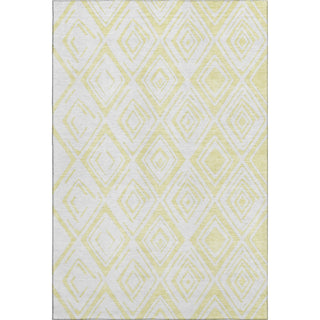 Piper Looms Mayfield Diamond AMF737 Yellow Machine Washable Area Rug main image