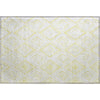 Piper Looms Mayfield Diamond AMF737 Yellow Machine Washable Area Rug Scatter Main Image