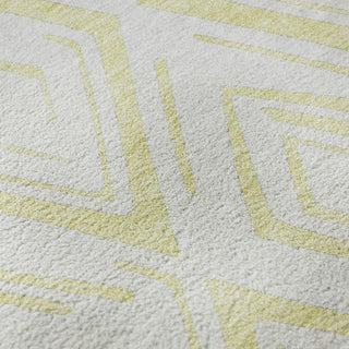 Piper Looms Mayfield Diamond AMF737 Yellow Machine Washable Area Rug Swatch Image
