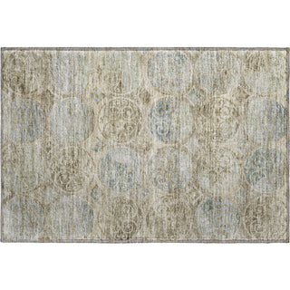 Piper Looms Mayfield Circles AMF738 Beige Machine Washable Area Rug Scatter Main Image
