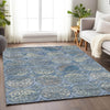 Piper Looms Mayfield Circles AMF738 Blue Machine Washable Area Rug Lifestyle Image Feature