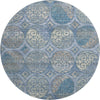 Piper Looms Mayfield Circles AMF738 Blue Machine Washable Area Rug Round Main Image