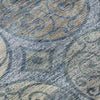 Piper Looms Mayfield Circles AMF738 Blue Machine Washable Area Rug Swatch Image