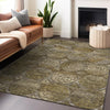 Piper Looms Mayfield Circles AMF738 Brown Machine Washable Area Rug Lifestyle Image Feature