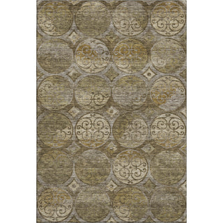 Piper Looms Mayfield Circles AMF738 Brown Machine Washable Area Rug main image