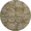 Piper Looms Mayfield Circles AMF738 Brown Machine Washable Area Rug Round Main Image