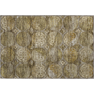 Piper Looms Mayfield Circles AMF738 Brown Machine Washable Area Rug Scatter Main Image