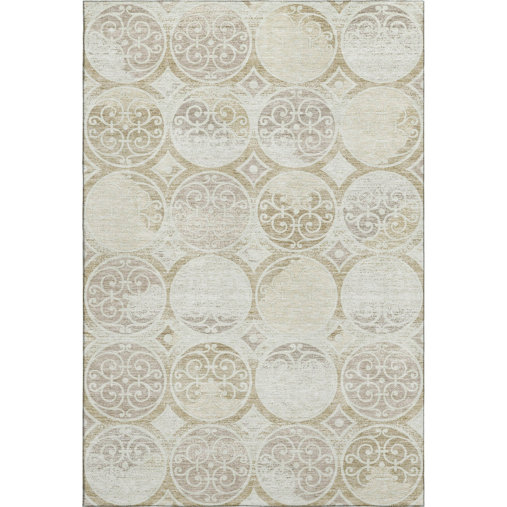 Piper Looms Mayfield Circles AMF738 Ivory Machine Washable Area Rug main image