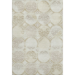 Piper Looms Mayfield Circles AMF738 Ivory Machine Washable Area Rug main image