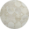 Piper Looms Mayfield Circles AMF738 Ivory Machine Washable Area Rug Round Main Image