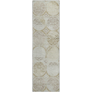Piper Looms Mayfield Circles AMF738 Ivory Machine Washable Area Rug Runner Main Image