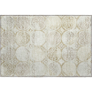 Piper Looms Mayfield Circles AMF738 Ivory Machine Washable Area Rug Scatter Main Image